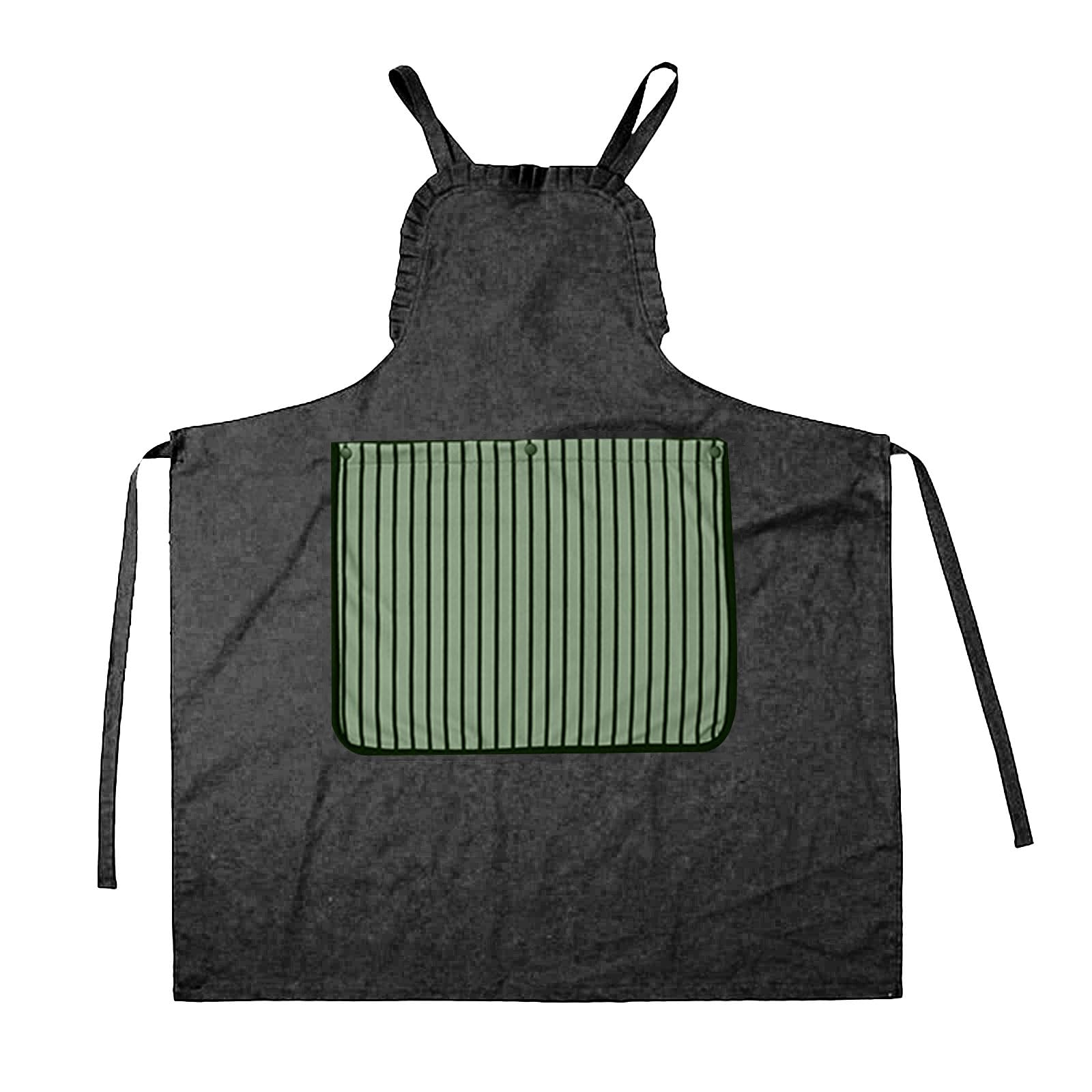 ZEPFJHE Lace Trim Cotton Apron with Interchangeable Wipe Cloth Modern for Kitchen Daily Cooking Household Task Household