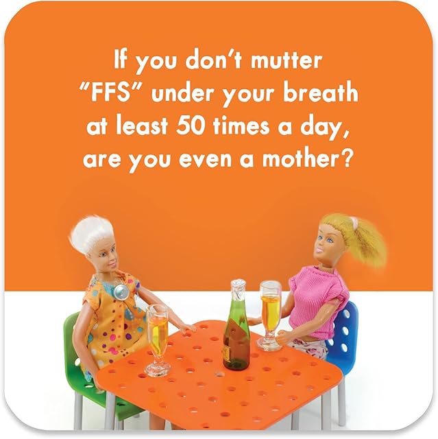 Bold & Bright - Funny 'Mutter FFS' Coaster - Small Gift Ideas For Her Mum - Friends Birthday - Colleague Work Office - New Home Gift - Presents For Ladies Women - Sold By Brainbox Candy