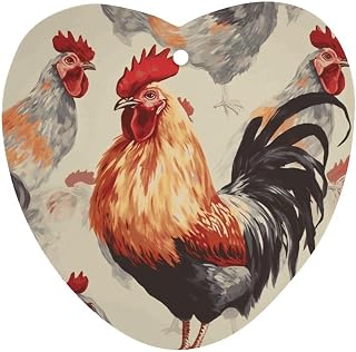 Car Air Fresheners Hanging Air Freshener for Car Hanging Scented Cards Art Chicken Painting Aromatherapy Tablets Quickly Eliminate Odors Pendant Decoration
