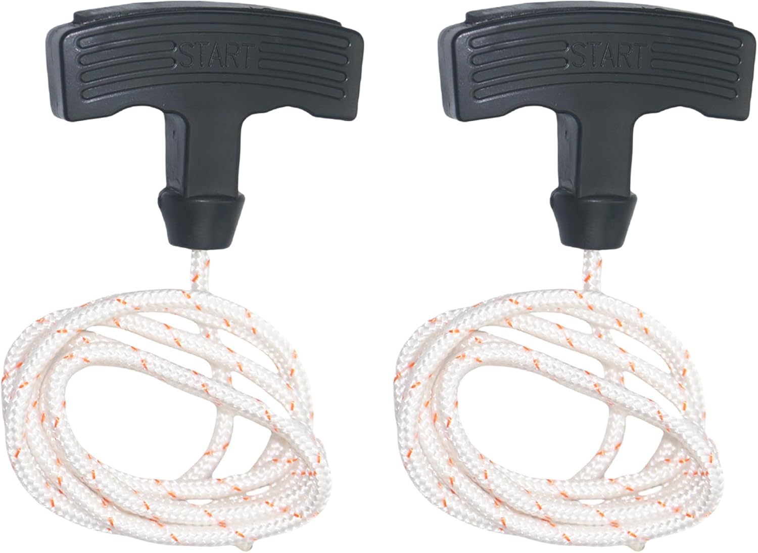 2 Sets Garage Door Emergency Release Pull Cord with Handle, Attic Door Pull Down Cord Handle Rope Garage Opener 5mm Pull Cord 3.9 ft Long with Recoil Starter Handle,Style A,Red Spot&Black,LXLVOUEG