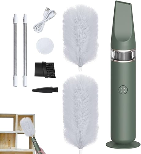 Miniatura 7 de Rotating Duster  Reusable Electrostatic Duster - Mini Microfiber Duster Cleaning Supplies 360 Cleaning Brush Automatic for Ceilings Fans Furniture