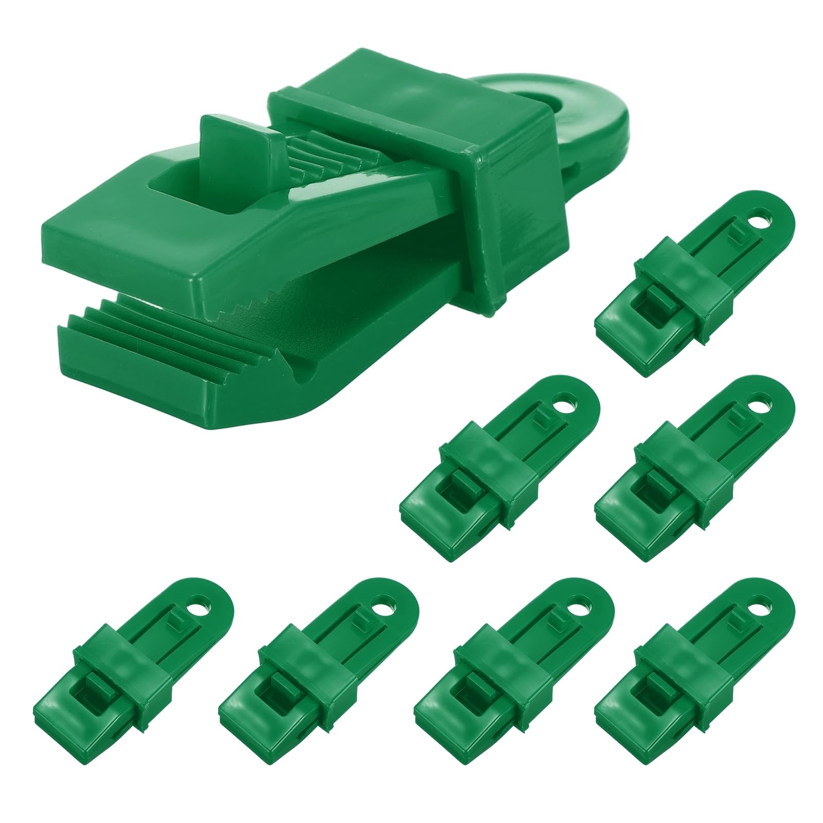 sourcing map 8 Pcs Tarp Clips Heavy Duty Grip, Tent Clip Secures Tarps for Camping Awnings Caravan Canopies Car Covers Swimming Pool Covers Boat Cover, Green