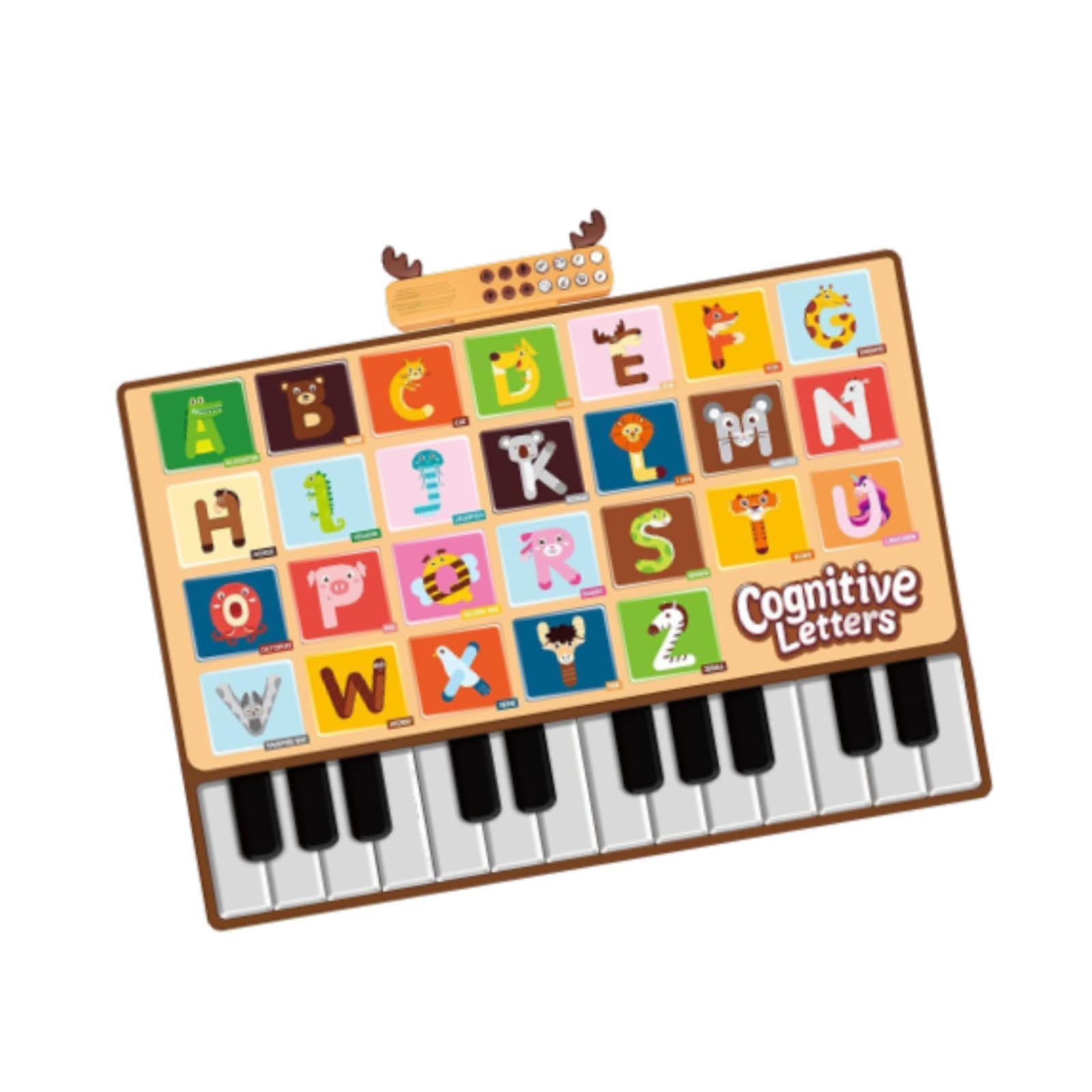 Colcolo Tapete de Piano de piso para niños pequeños, tapete de juego de baile musical con 26 alfabetos, regalo de cumpleaños, tapete Musical para niños y