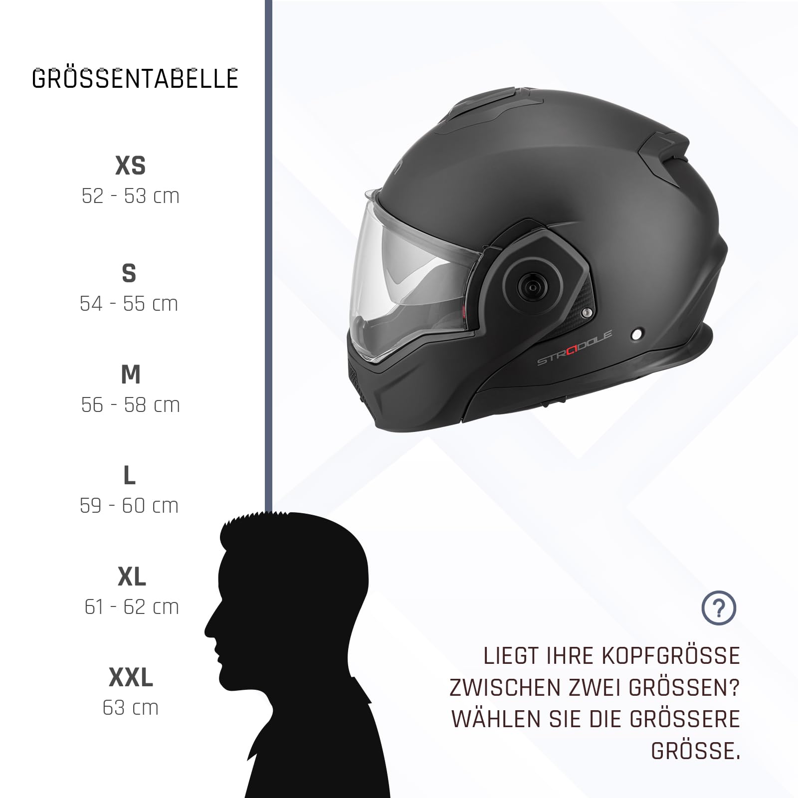 BEON Stradale Motorradhelm Klapphelm – Systemhelm mit Visier & Sonnenblende, 180° Flip-Up Integralhelm für Damen & Herren, Roller- & Motorradhelm