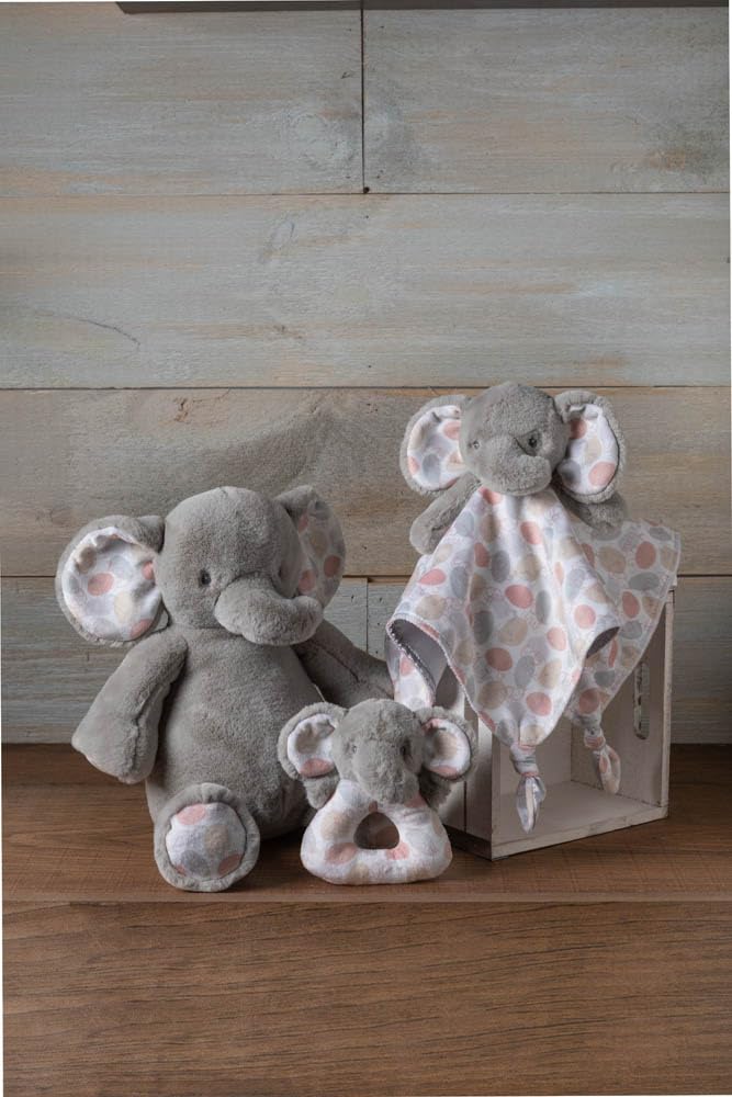 Mary Meyer Soft Ring Baby Rattle, 5-Inches, Grey Kalahari Elephant