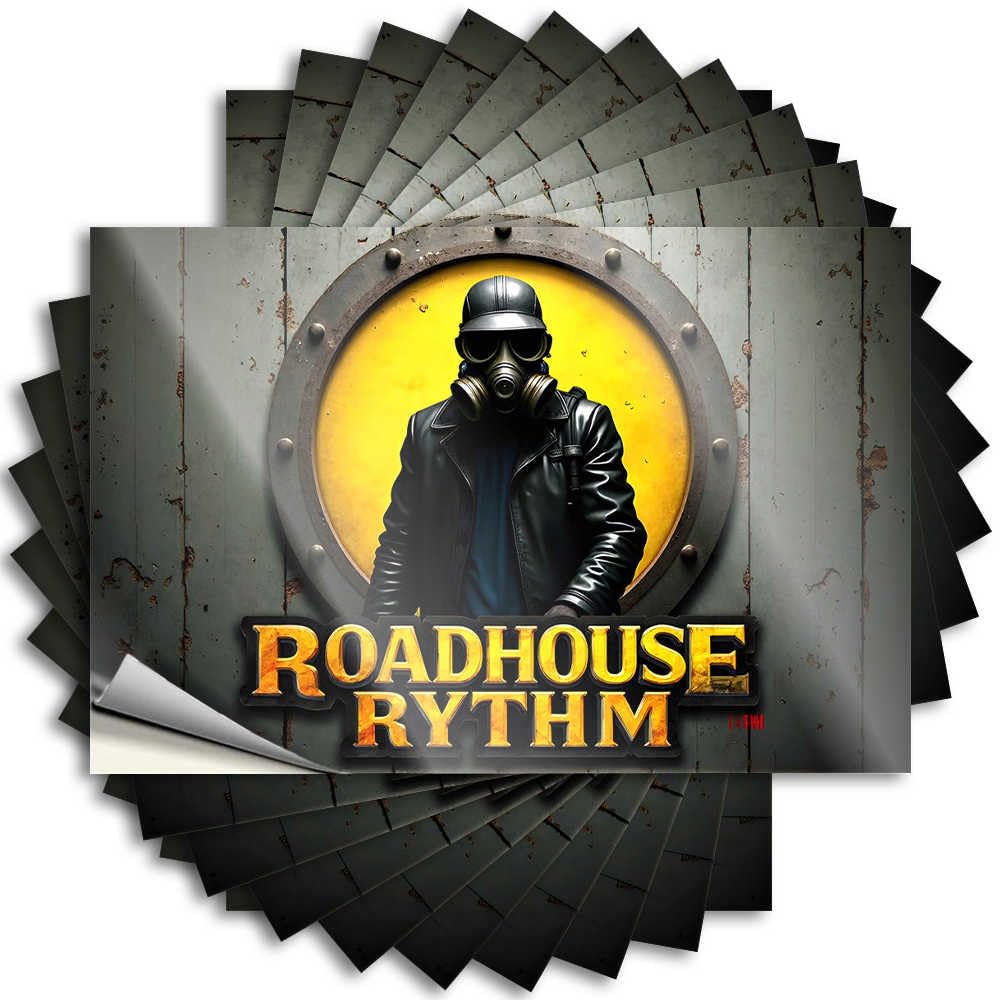 Roadhouse Rhythm: A Post-Apocalyptic Musical Adventure Decal The Room Decorations Self Adhesive | Core Hat Vinyl Sticker Pack for Western(12X18CM)