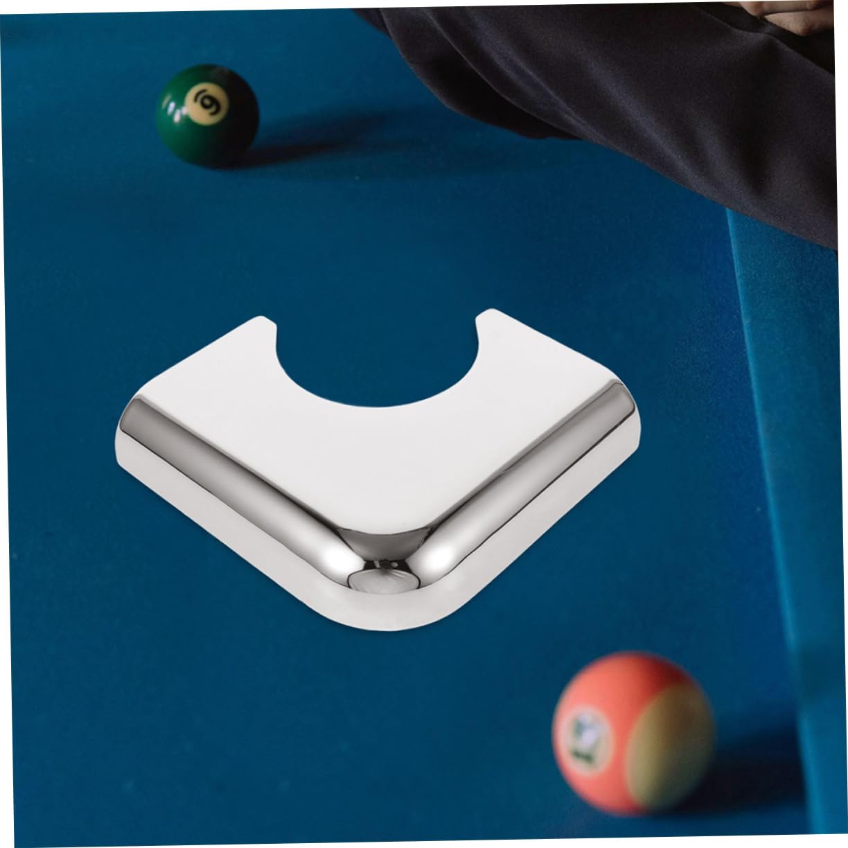 GANAZONO Protectores de Esquina para Mesa de Billar de Hierro Plata, 2 Piezas Durabilidad y Protección para Esquinas en Bares y Entretenimiento en Casa