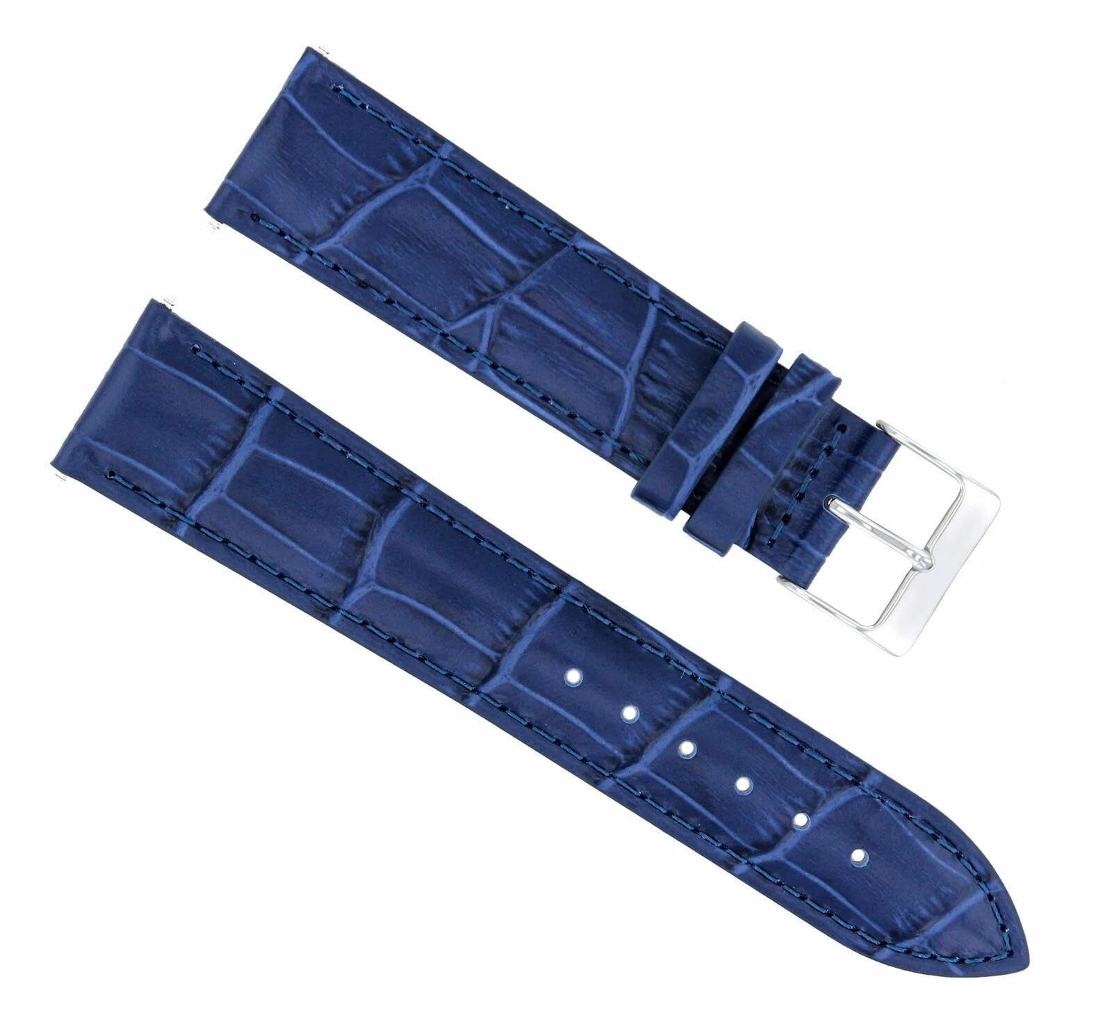 for 20/16MM Leather Watch Strap Band for 36MM for Rolex DATEJUST 1601 16014 16233 Blue