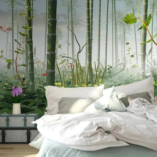 Papier peint photo style chinois 3D pour décoration murale de chambre