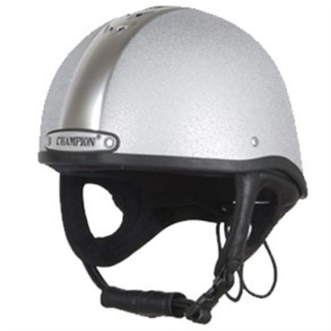 Champion Ventair Deluxe Jockey Skull Riding Hat / Helmet Silver 61cm