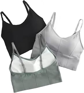 BRAAFEE Pack of 3 Women's Cotton Slightly Padded Teenager Full Coverage Sports Fitness Yoga and Gymwear, Fashionable Lifes... Price In India