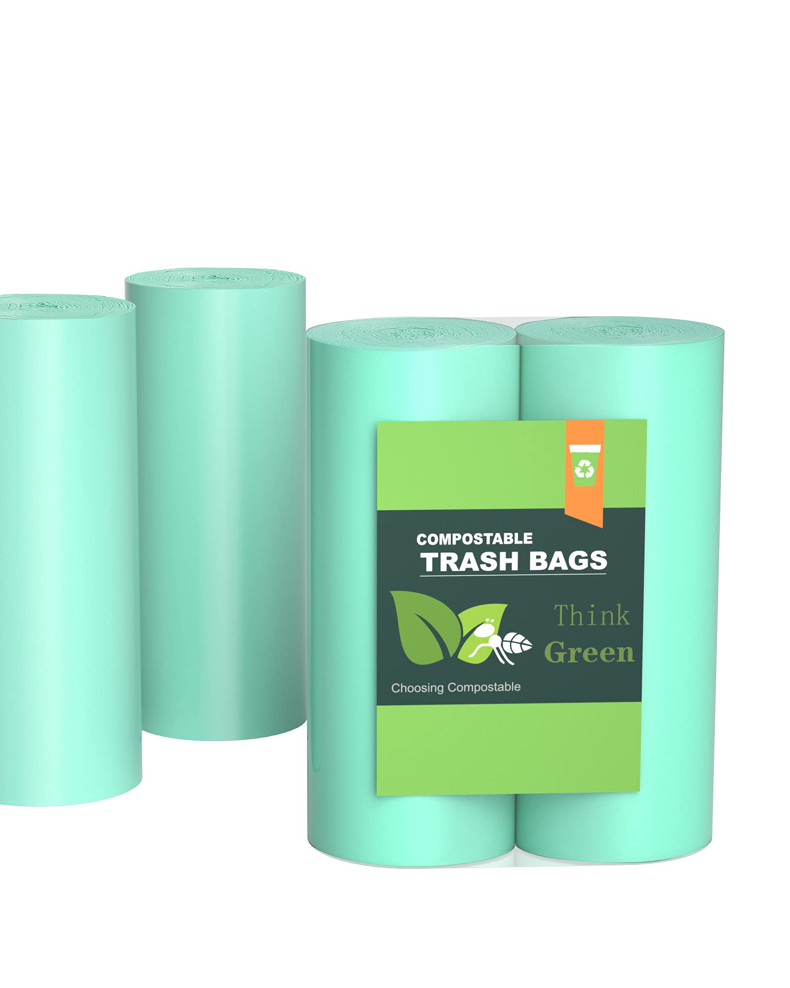 8 Gallon Trash Bags Bathroom Trash Bags, AYOTEE 40 Count Ultra Strong Unscented Garbage Bags Clear Trash Bags Waste Basket Liners for Bathroom,