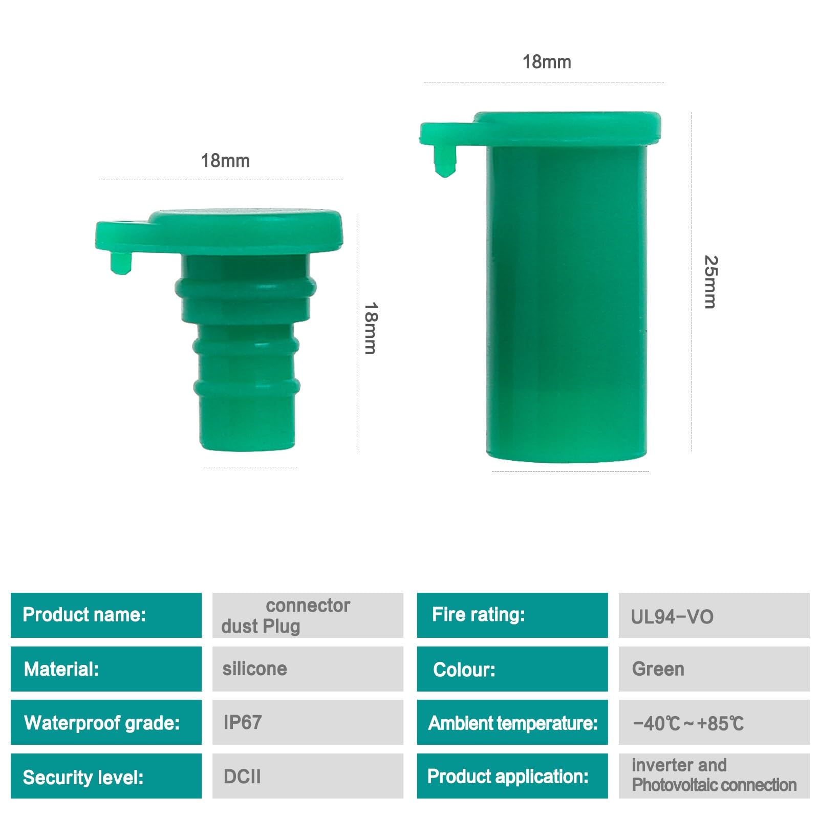 DeWin Bouchon Anti-poussière Connecteur Solaire - 10 Paires | Protection Étanche IP67 | Pour Panneaux Photovoltaïques