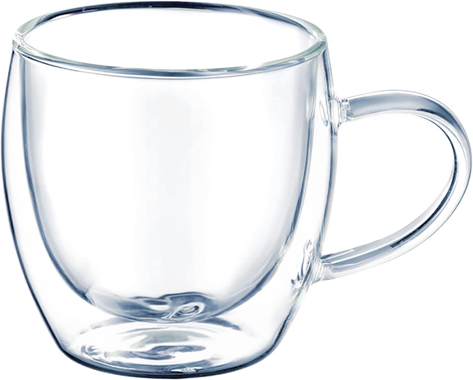 Ambition Mia 96857 Double-Walled Thermal Glasses Set of 2 100 ml Espresso Glasses with Handle Idea 100 ml