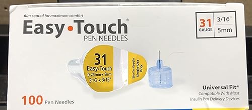 Miniatura 1 de Easy Touch Agujas para bolígrafo calibre 31, 316 pulgadas, 100 por caja (paquete de 2)