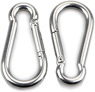 HONGCI M8 Heavy Duty Sun Shade Sail Fixing Kit for Garden Triangle and Square, Rectangle - 304 Stainless Steel Sun Shade Sail Fixing Hardware Accessories Kit (Fixing Kit a - 2x4x2) (Snap Hook x 2)