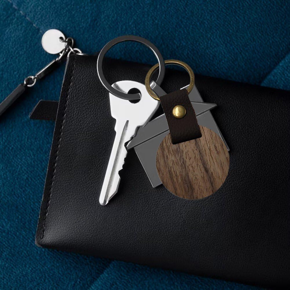 Amazon.co.jp: 木製キーホルダー キーチェーン 無地 10個 円型 ホテル