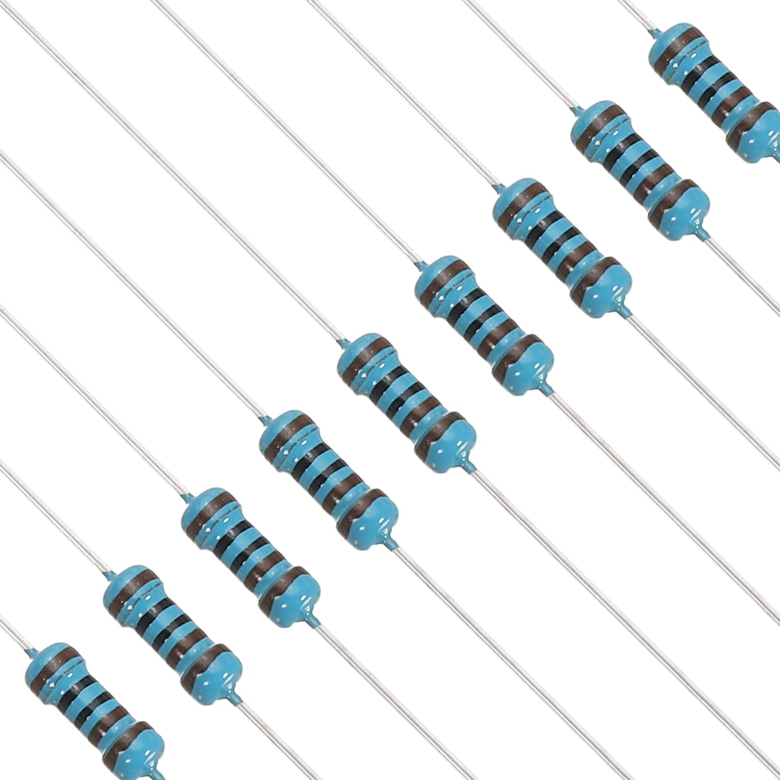 PATIKIL Rezystor 1K Ohm, 120 sztuk 1/4 W (0,25 W) Zestaw rezystorów z folii metalowej Tolerancja 1% Wiele opcjonalnych wartości rezystancji dla projektów elektronicznych TV z nadrukiem
