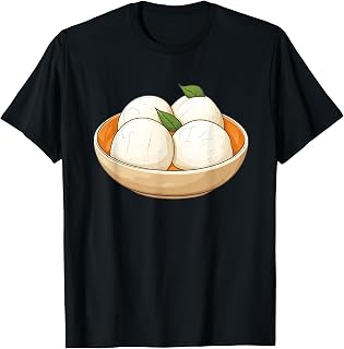 Rasgulla With A Cartoon Style T-Shirt