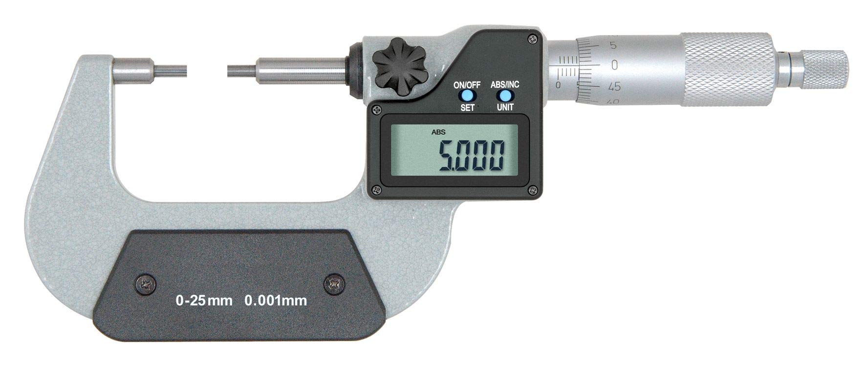 MIB Digital-Bügelmessschrauben mit abgesetzten Messflächen, IP 65 zur AUSWAHL: 0-25 mm