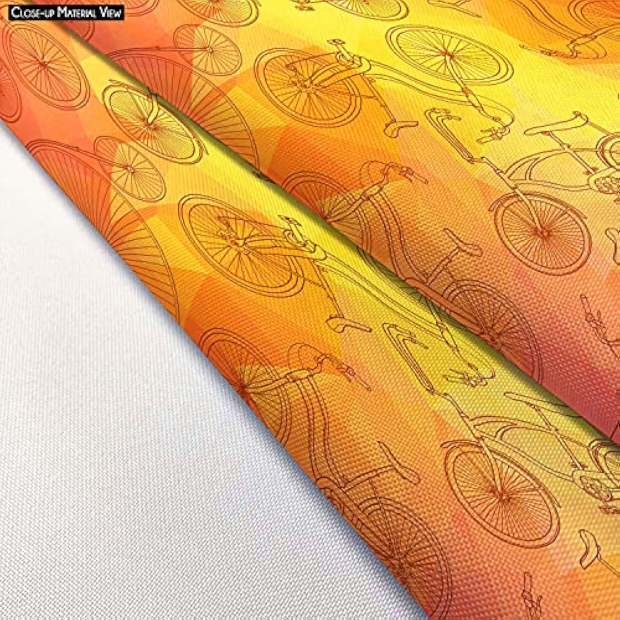 Bicycles D5 Table Cloth Cover, Cotton Canvas Fabric