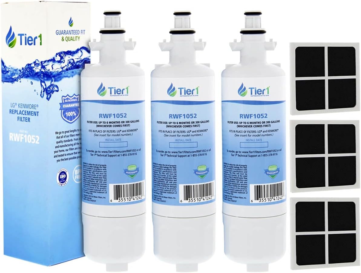 Tier1 ADQ36006101 Refrigerator Water & Air Filter Combo 3