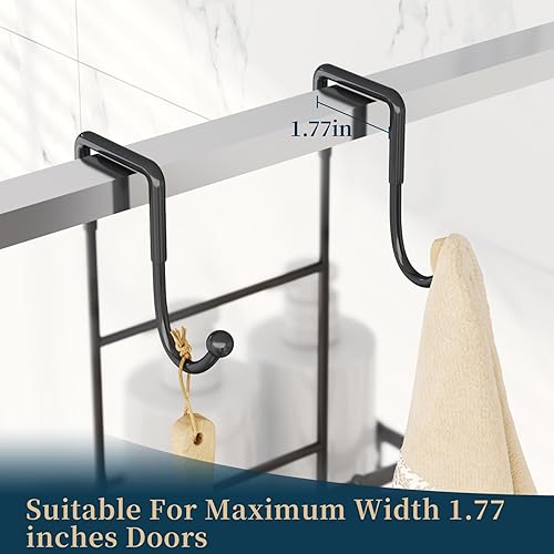 Miniatura 6 de Consumest Organizador de ducha sobre la puerta, organizador de ducha de 3 niveles para colgar con soportes para jabón, estantes de ducha de gran