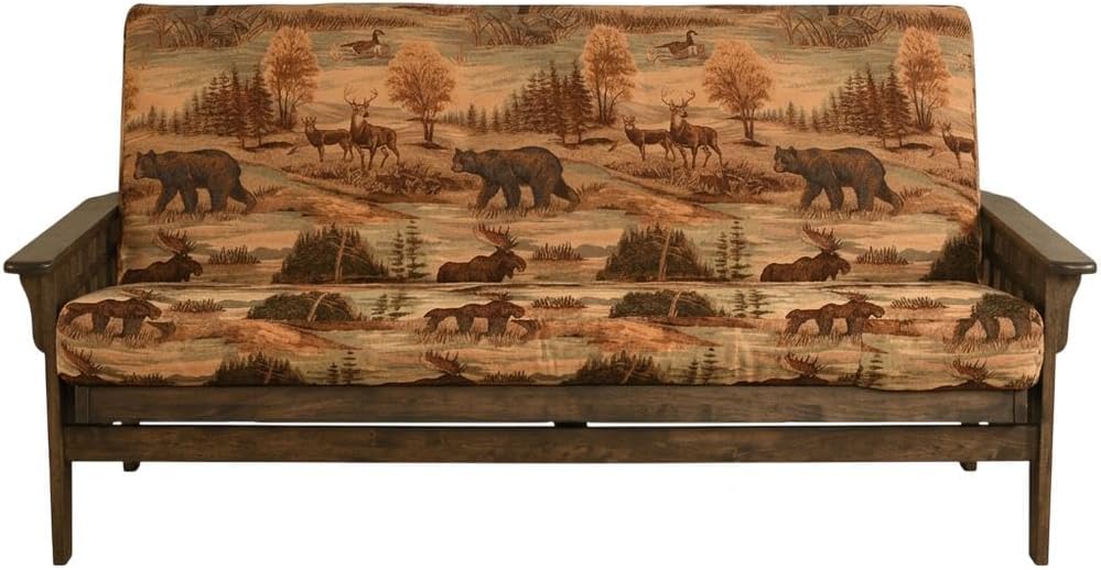 Starlight Canyon Home Brown Futons with Wooden Frame, Comfortable Seating, Versatile Design, Sturdy Construction, Stylish Living Room Furniture