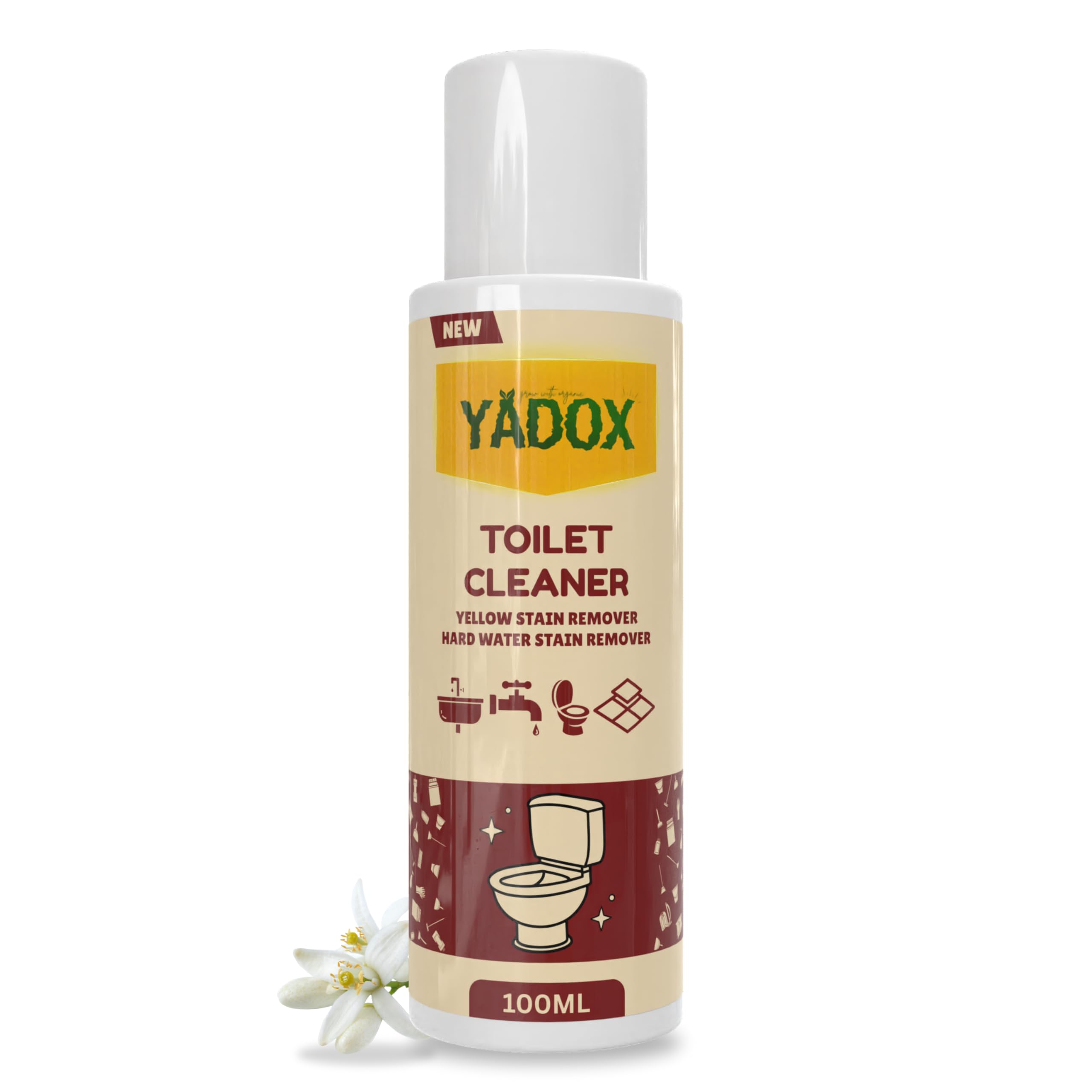 Toilet Cleaner | Yellow Stain Remover | Hard Water Stain Remover | Powerful Toilet Bowl Cleaning Liquid for Germ-Free, Sparkling Clean Toilet (100ml)-image-0