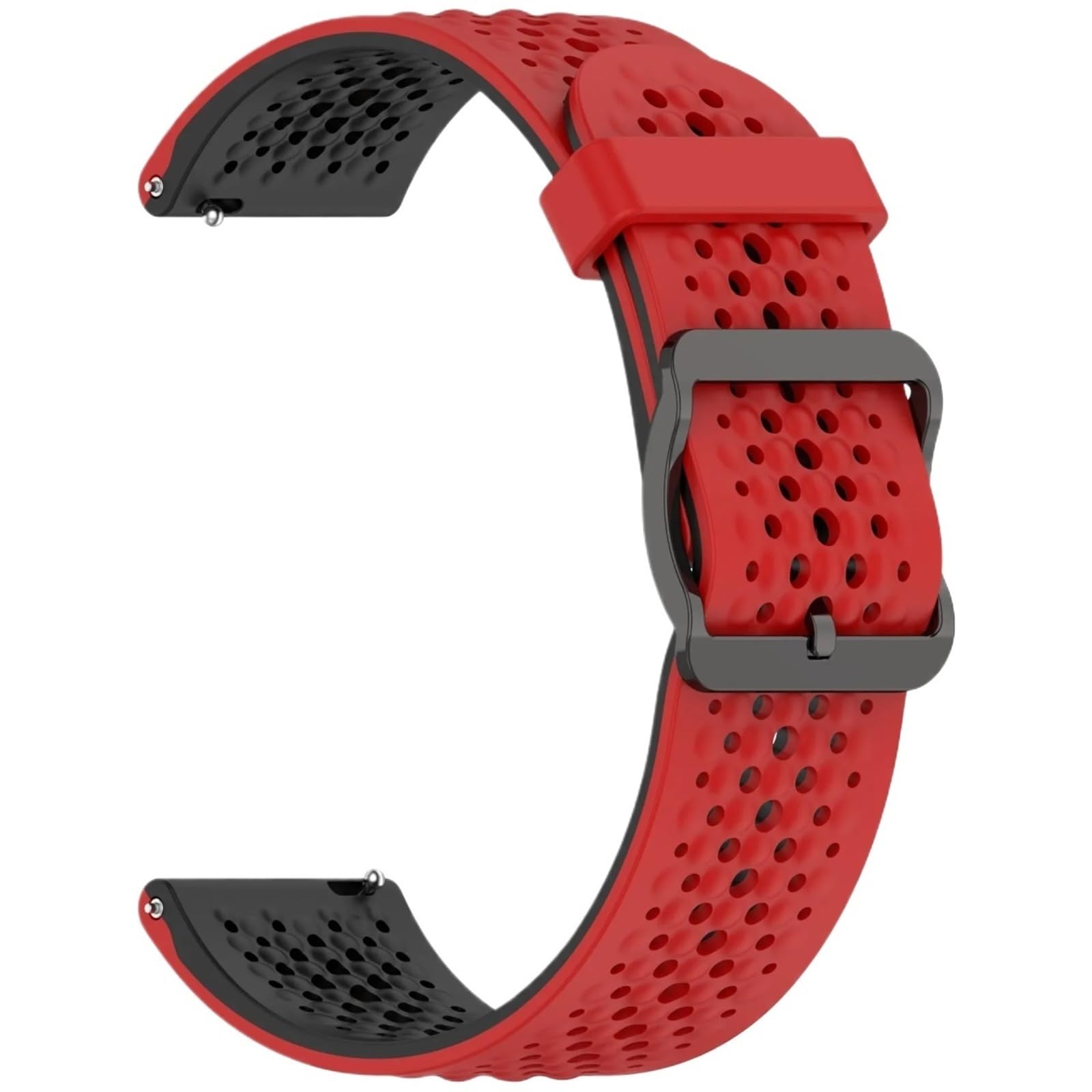 Szybkie odpinanie, 20 mm, 22 mm, oddychający silikonowy pasek do zegarka, sportowy pasek dla mężczyzn i kobiet (1,22 mm)