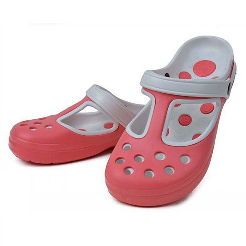 shoes sandals lady's clogs famale size 8 MELON RED