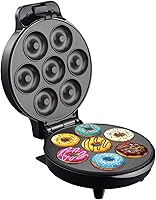 Vista 1 de Mini Donut Maker Machine 7 Holes, Small Doughnut Maker, With Temperature Control Double-Sided Heating Non-stick, Suitable for Children's Breakfast