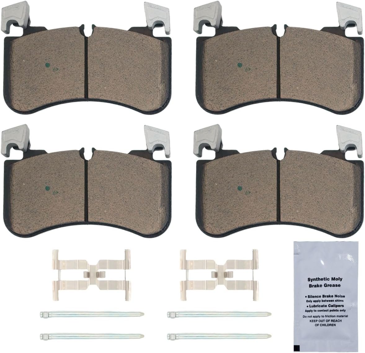 HUSCH D2184 Front Ceramic Brake Pads Kit Fit For Land Rover Defender 110 2020-2025, For Defender 130 2023-2025, For Defender 90 2021, 2024-2025, For Discovery 2018-2025, For Range Rover 2018-2022