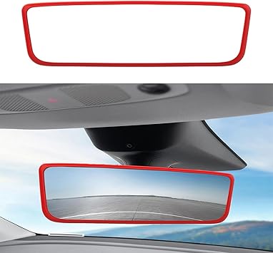 Amazon.com: Yibako Car Rear View Mirror Protector Frame, Silicone Auto ...