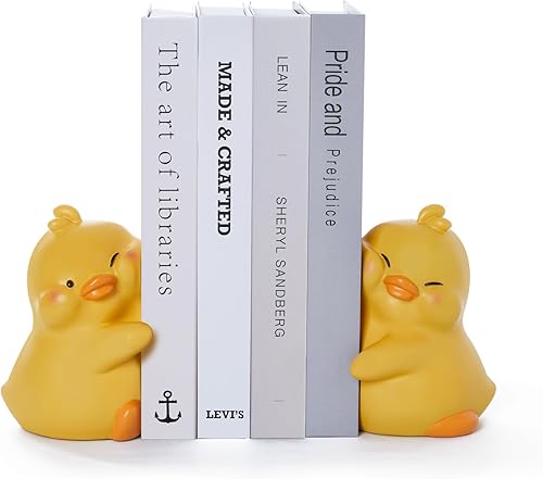 Miniatura 1 de Adorables sujetalibros decorativos para niños, soportes únicos para libros de pato, decoración para escritorio de oficina en casa