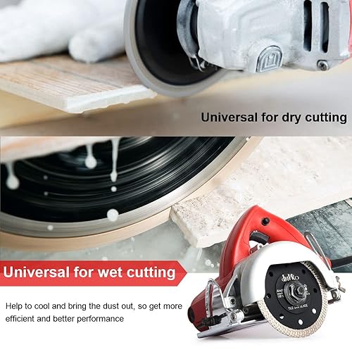 Miniatura 10 de 5 piezaslote de 4.5 pulgadas, hoja de azulejos turbo súper fina de porcelana de corte de hoja de diamante para mármol de granito