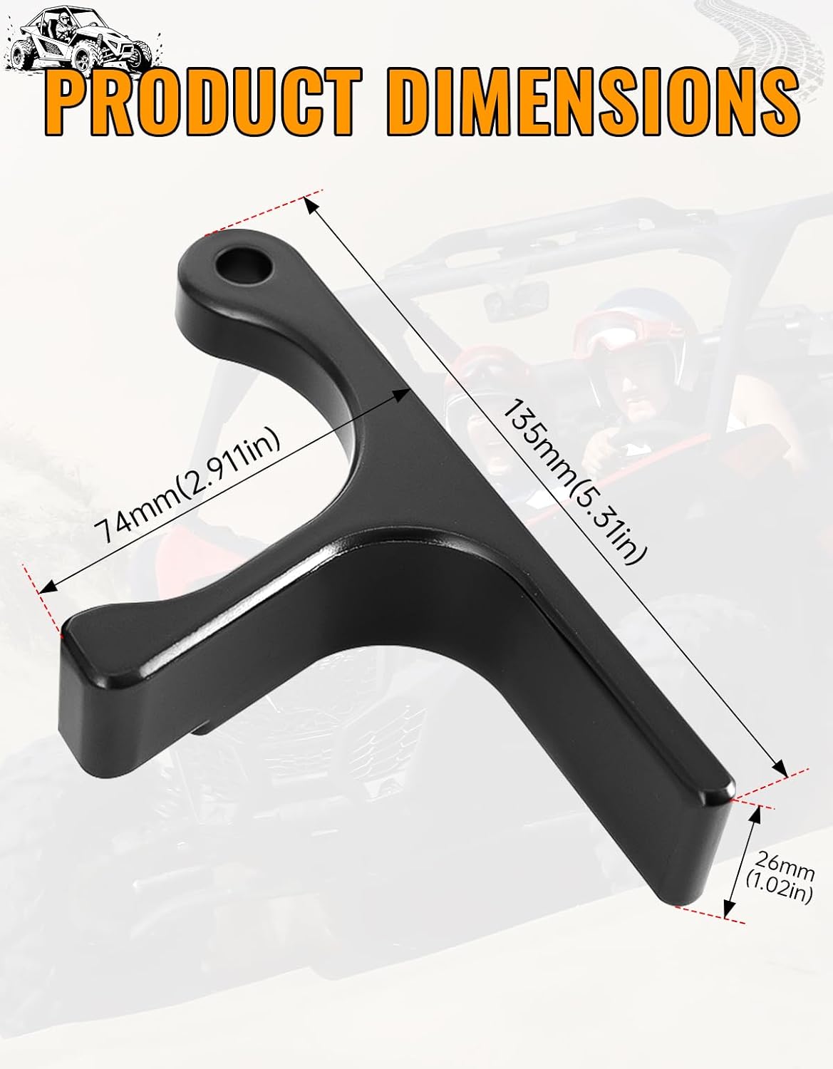 Aluminum Door Handles for Can-Am Maverick X3 Accessories, UTV Door Latches Compatible with X3 Max X DS RS Turbo R 2016-2025 Models, Black Powder-Coated Handle Kit 2PCS (4-Door Max Requires 2 Sets)
