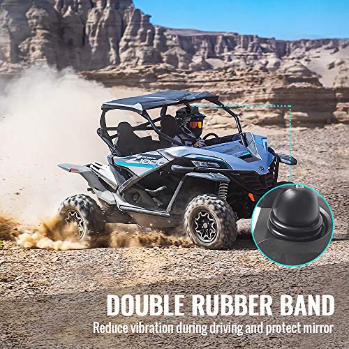 UTV Rear View Center Mirror with 1.75" Clamp, UTV Race Mirror with Convex Mirror Compatible with Polaris RZR 800 1000 S 900 XP 1000(Rotatable) by DXGTOZA - Used condition - Image 2