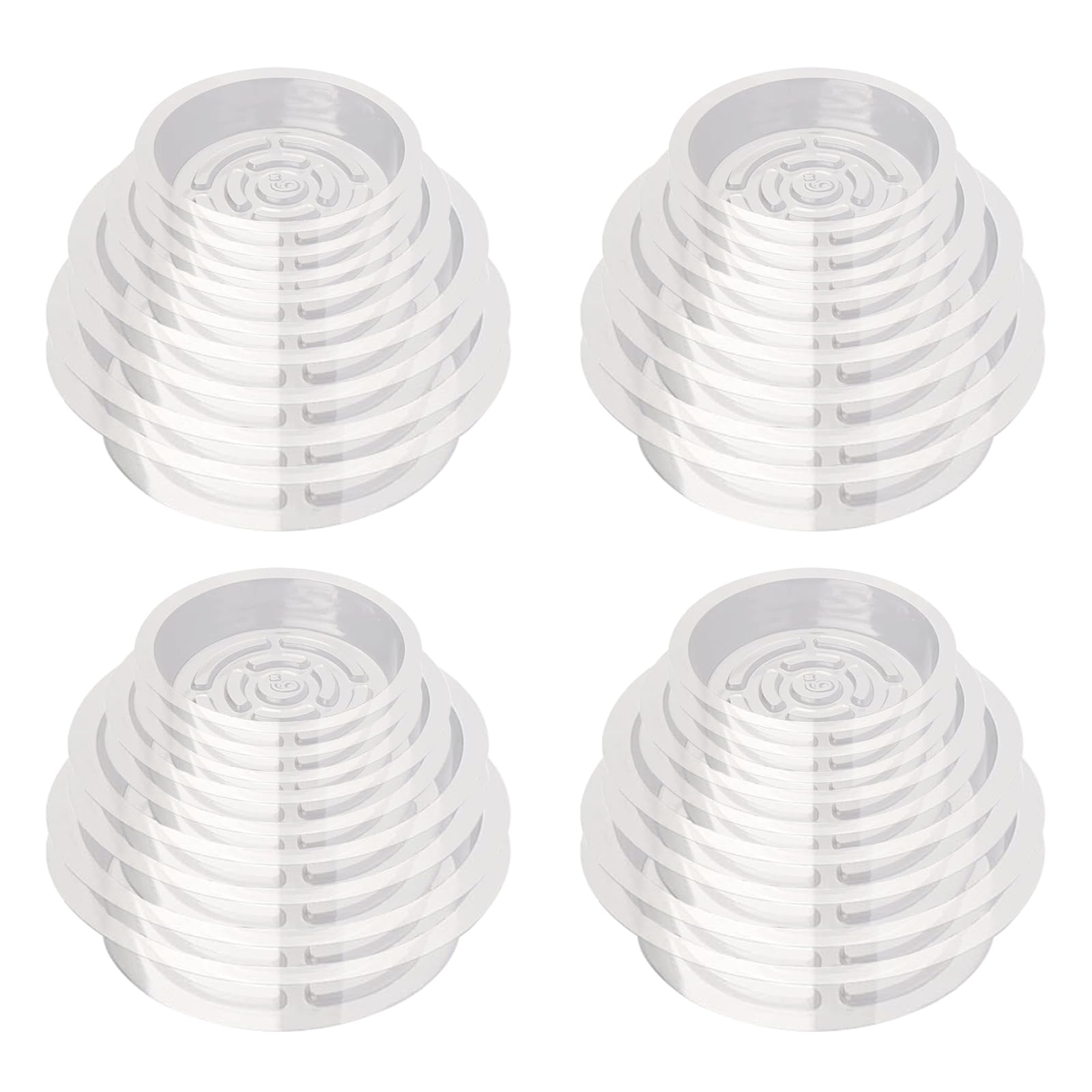 36 transparente Untersetzer für Pflanzen