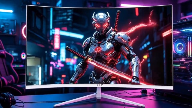 Amazon.com: ZZA 27 inch White Gaming Monitor,240-300Hz Curved