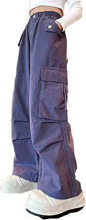 Pantalon Taille élastique Avec Cordon Fashion Bug - Taille L - Couleur Violet - Coton Mélangé - Occasion Très Bon état