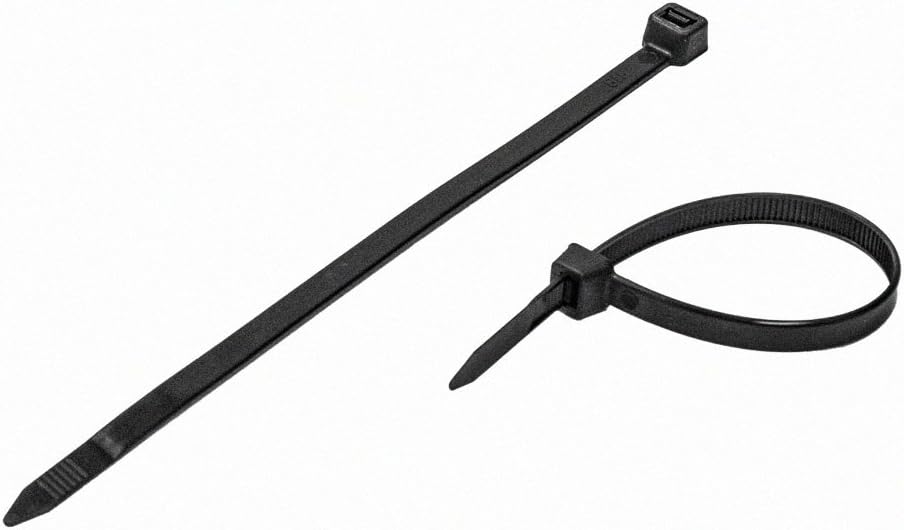 NavePoint 8 Inch Nylon UV Resistant Cable Wire Zip Tie 120 lbs - Black 300 Pack Lot Pcs Qty