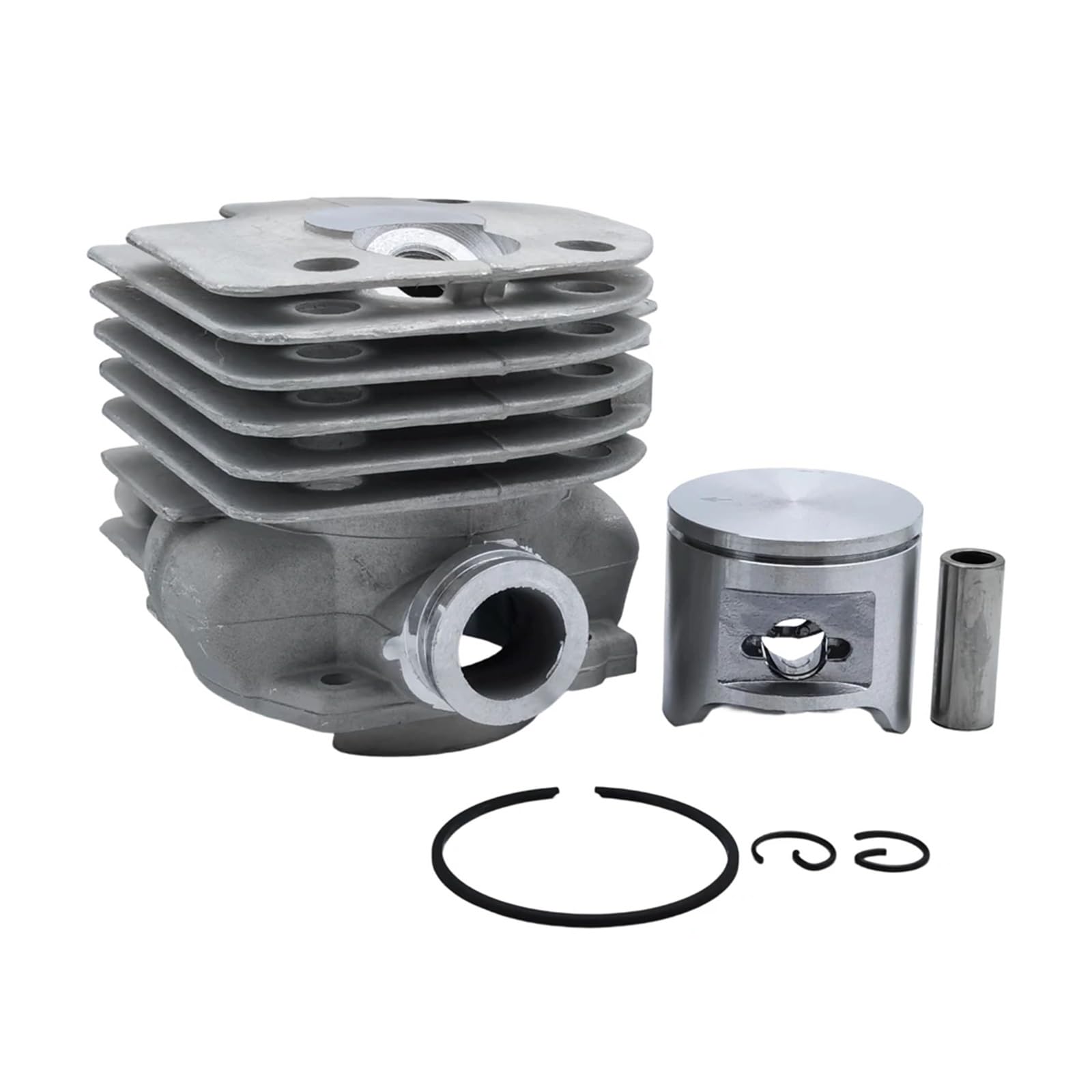 Compatible con motor de motosierra for H-U-S-Q-V-A-R-N-A 365 362, piezas de motor, cilindro redondo de 48 mm, anillos de pistón, jaula, juego de juntas de cojinete.