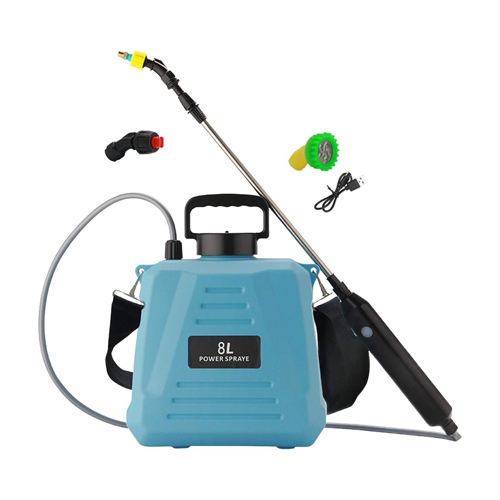 Pulvérisateur de jardin portable Sharplace 8L bleu pour entretien facile des grands potagers