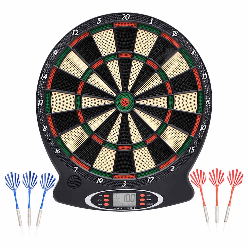 Genérico Diana electrónica con Dardos Polipropileno Negro,Deportes,Juegos de Interior,Dardos,Dianas-93581