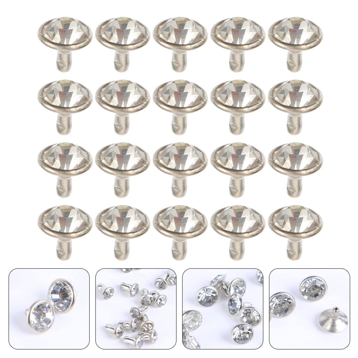 Ciieeo 600sätze Strass Nieten Für Kleidung Und Taschen Vielseitige Dekorative Alu-Rivets Für Modeprojekte Praktische Bastelzubehör Für Designs