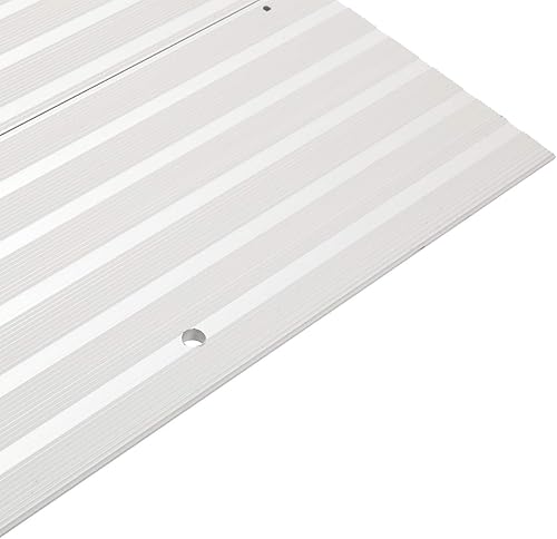 Miniatura 9 de OMECAL Rampa de umbral de elevación de 3 pulgadas para sillas de ruedas, rampa de entrada de movilidad de aleación de aluminio ajustable para