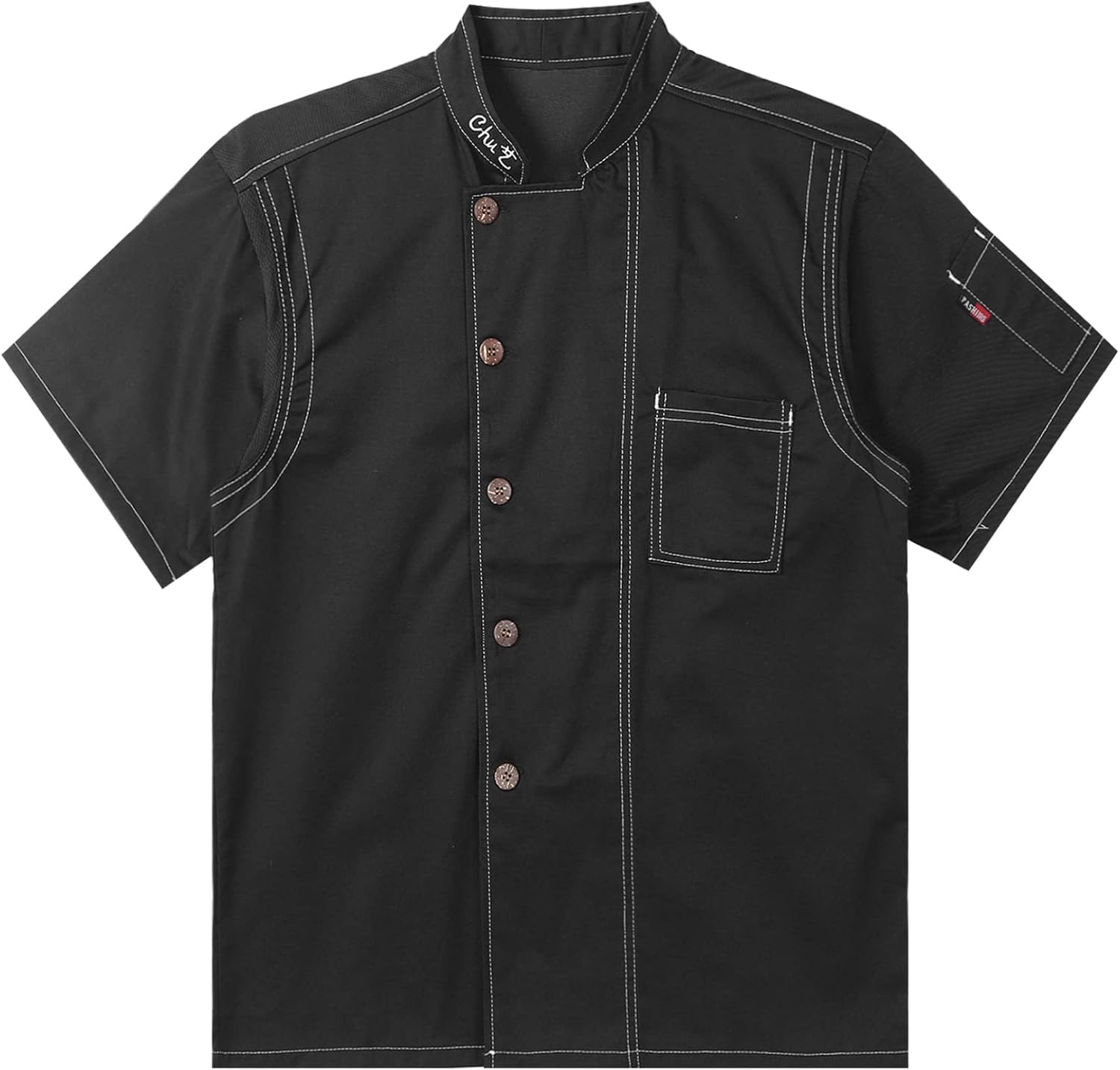 Mens Short Sleeve Chef Coat Unisex Classic Chef Jacket Kitchen Cook Shirt Uniforms with Pockets 16 XX-Large