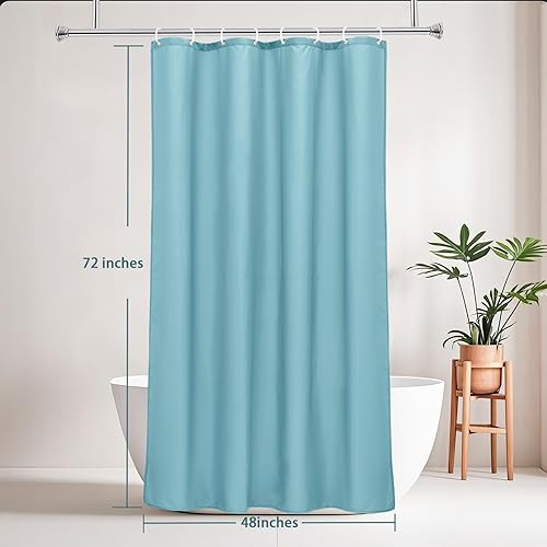 Vista 70 de AooHome - Forro para cortina de ducha, Tela, Blanco sólido Blanco Sólido,Azul,Rosa,Beige Sólido,Chocolate,Gris Oscuro,Gris claro,Azul marino