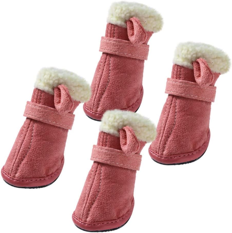 SENERY Winter Pet Dogs Shoes Waterproof Rain Snow Booties Socks Rubber Anti-Slip Small Dog Footwear